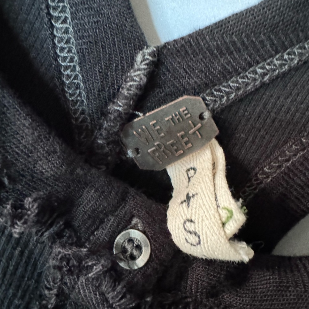 FP We The Free Henley Tank - Black - Size S - Picture 3 of 5